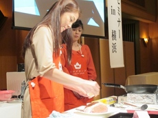 料理研究家 浜田氏のカナダポーク調理実演