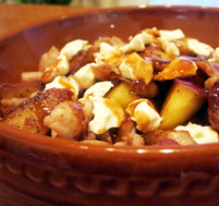 カナダポークとサツマイモのプーティン風